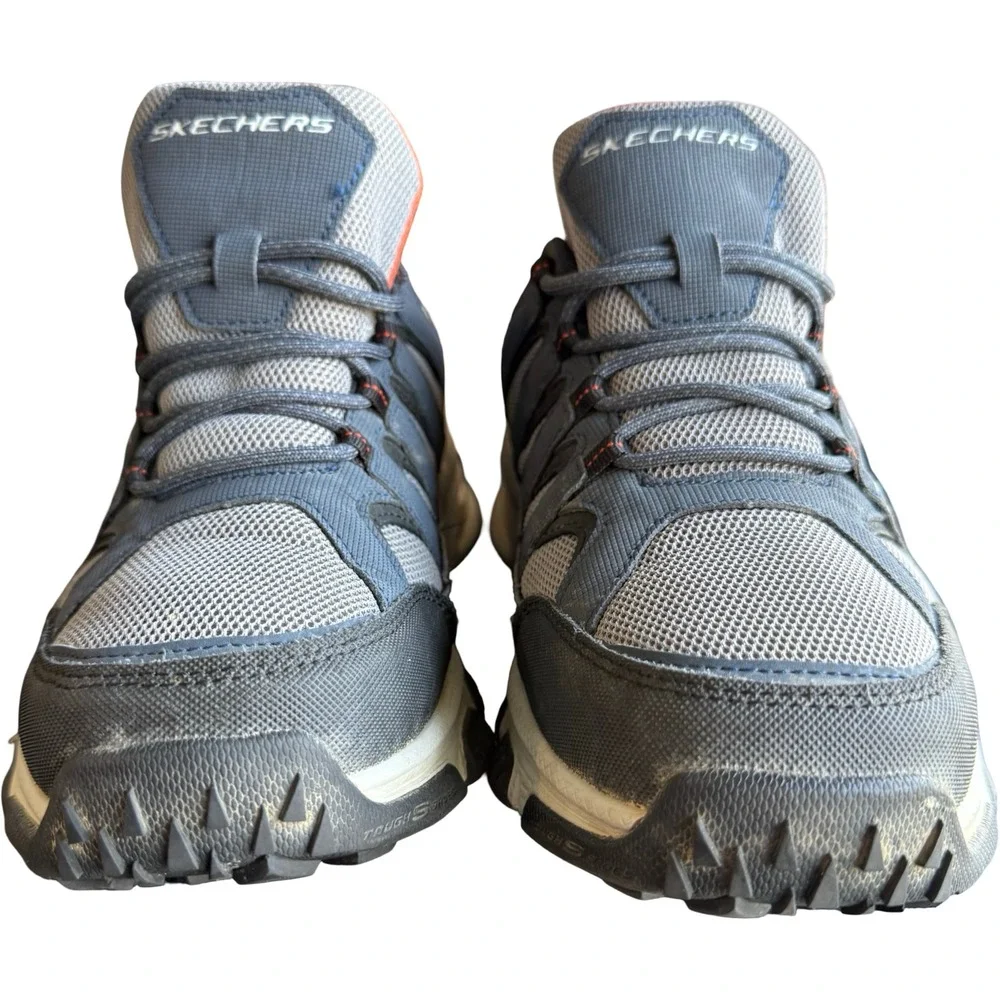 Skechers Mens Air Envoy Water Repellent Hiking Shoes Charcoal Grey Orange  Sz9